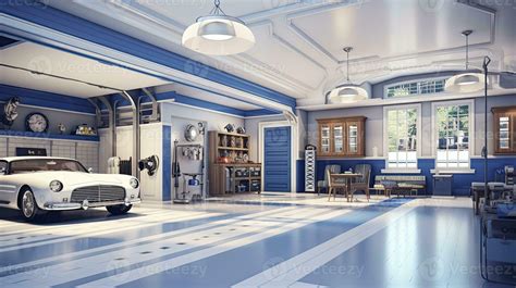 Modern Interior Garage Design with Car. AI Generated 33892476 Stock Photo at Vecteezy