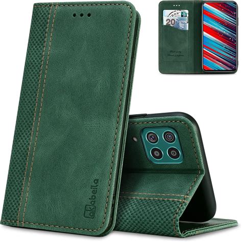 AKABEILA Case For Samsung Galaxy F62 M62 Premium PU Leather Flip Wallet