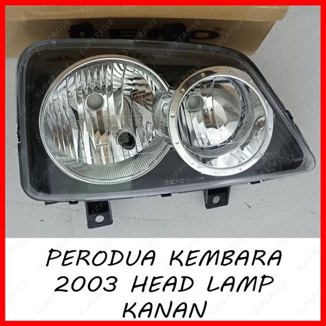 PERODUA KEMBARA DVVT 2003 HEAD LAMP LAMPU BESAR LAMPU DEPAN BLACK