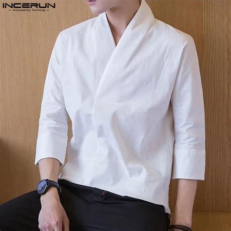 Incerun Tops De Estilo Coreano Para Hombre Camisas De Estilo Tnico De