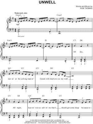 "Unwell" Sheet Music - 5 Arrangements Available Instantly - Musicnotes