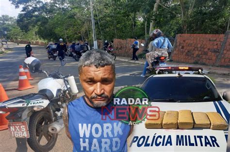 Polícia Militar Prende Homem Que Transportava Mais De Cinco Quilos De