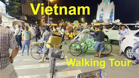 [4k] Vietnam Nha Trang Walking Tour City Center Beach Side Of Nha