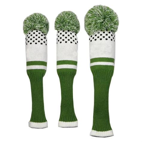 Pcs Wool Knitted Golf Club Head Covers Golf Headcovers Putter