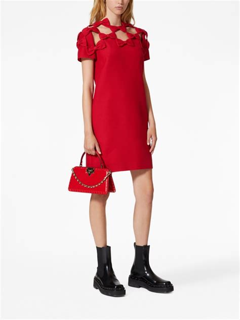 Valentino Garavani Crepe Couture Embroidered Minidress Farfetch