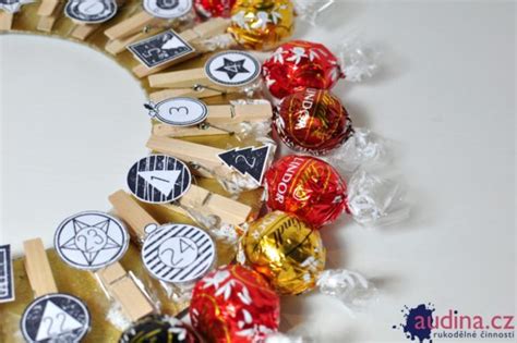 Adventní kalendář s čokoládovými bonbóny | audina.cz – rukodělné činnosti