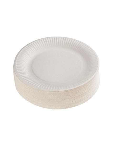 Assiettes En Carton Cm Blanc Fsc