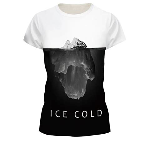 Womenmen T Shirt Iceberg 3d Print O Neck Short Sleeve Couple Tee Unisex Shirt Fitness Lovers