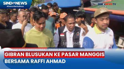 Gibran Blusukan Ke Pasar Manggis Bersama Raffi Ahmad Bagikan Susu Dan