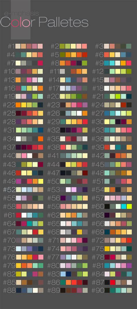 Color Palletes By Emametlo On Deviantart