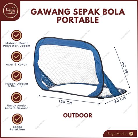 Jual Gawang Futsal Portable Jaring Gawang Sepak Bola Cm Football