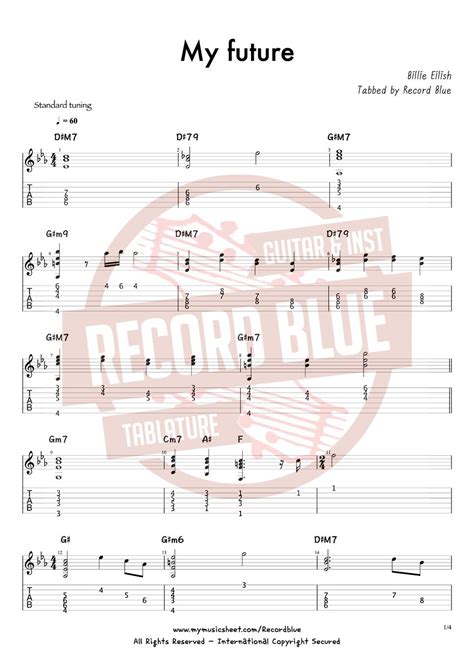 Billie Eilish My Future Sheets By Record Blue