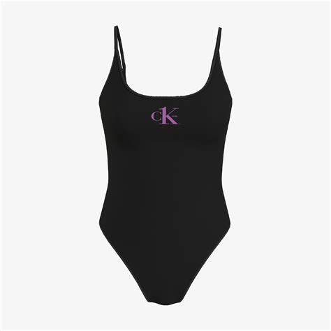 Calvin Klein Scoop Back One Piece Kadın Siyah Mayo KADIN Mayo Bikini SuperStep