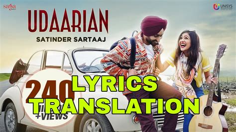 Udaarian Lyrics In English With Translation Satinder Sartaaj