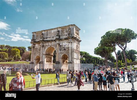 Rome Italy October Architecture View Of The Arch Of