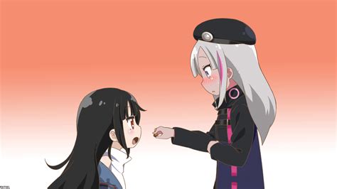 2girls Animated Anthropomorphism Black Hair Blush Brown Eyes C Ms