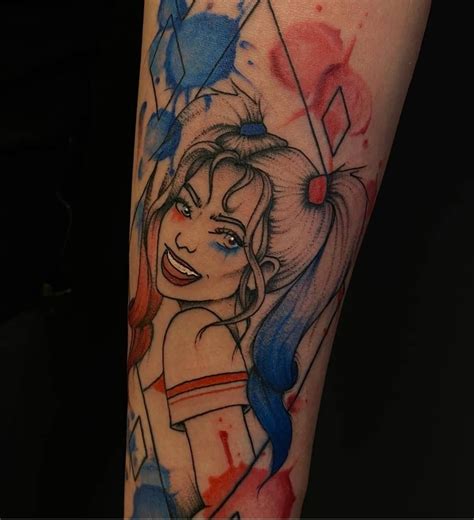 Harley Quinn watercolor, Joanne van Vroonhoven, Sacred South, Helmond, Netherlands : r/tattoos