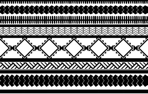 African Tribal Black And White Abstract Ethnic Geometric Pattern