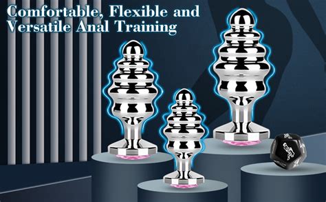 Amazon Luxury Anal Butt Plug Kit Metal Threads Anal Beads Fetish Anal Trainer Expanding