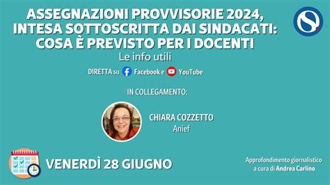 Assegnazioni Provvisorie 2024 INTESA Sottoscritta Dai Sindacati Cosa