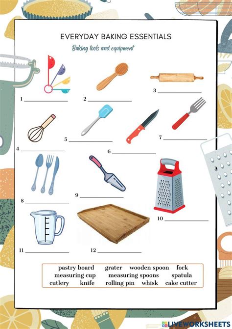 Free Baking Worksheet Download Free Baking Worksheet Png Images Free