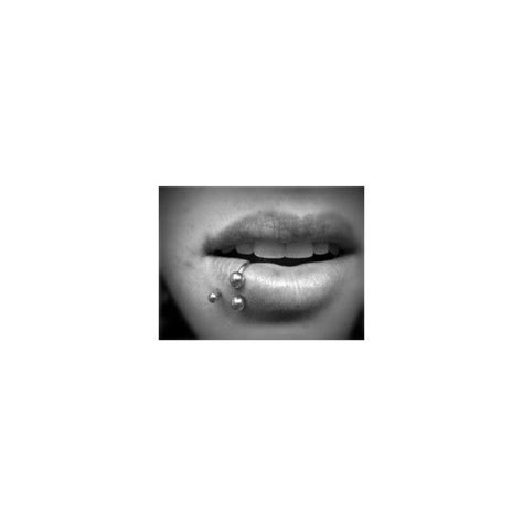 Pierced Lip Piercing Liked On Polyvore Featuring Piercings Double