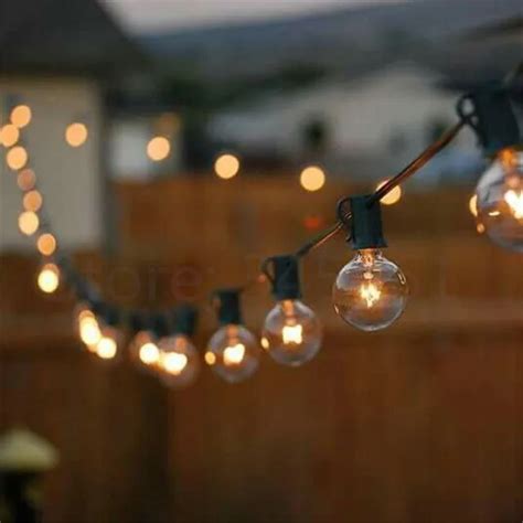 Patio Lights G40 Globe Party Christmas String Light Warm White 25Clear