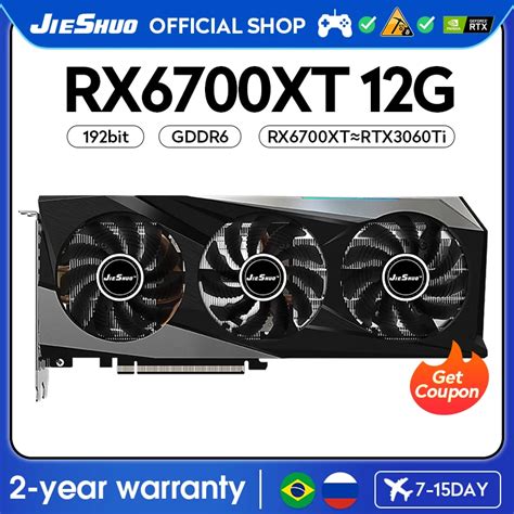 JIESHUO Tarjeta Gr Fica AMD RX 6700XT Para Juegos Ordenador De