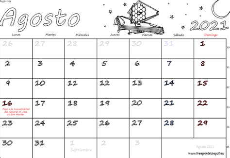 Calendario Agosto 2021 Para Imprimir Pdf Calendario 2021 Peru Para