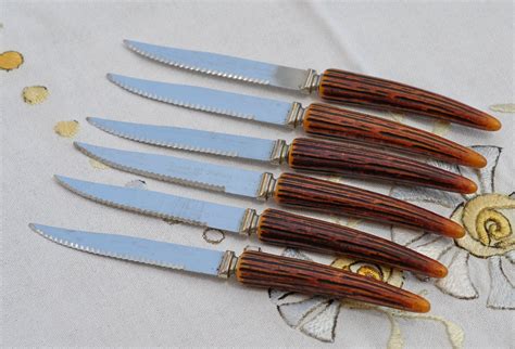 Bakelite Steak Knives Vintage Sheffield Knives 1930s