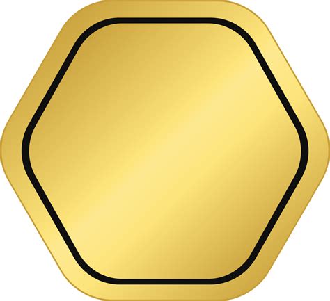 Gold Hexagon Badge 11811812 PNG