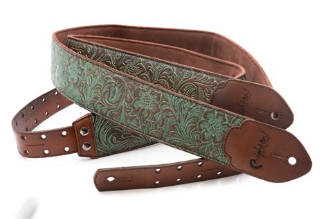 Blackguard Teal Leather Guitar Strap Righton Straps