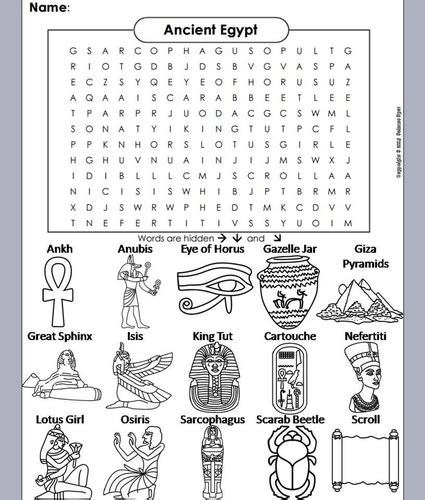 Ancient Egypt Word Search | Teaching Resources