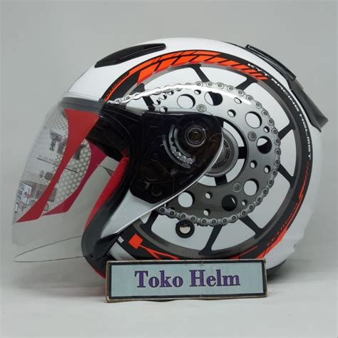 Jual Helm Kyt Half Face Kyt Dj Maru Motif M L Xl Shopee Indonesia