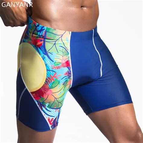 Ganyanr Brand Swimming Trunks Swimsuit Gay Swimwear Sexy Plus Size