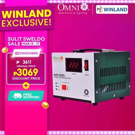 Omni By Winland AVR Servo Motor Automatic Voltage Regulator 500W AVR