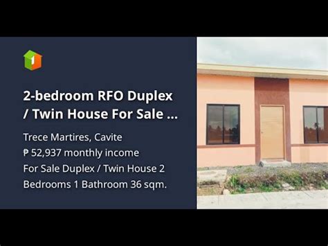 Bedroom Rfo Duplex Twin House For Sale In Trece Martires Cavite