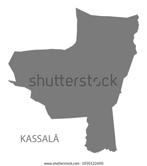 Kassala Map Sudan Grey Illustration Shape Stock Vector (Royalty Free ...