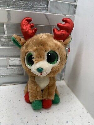 TY Beanie Boos ALPINE The Reindeer 6 Red Antlers NEW With TAGS EBay