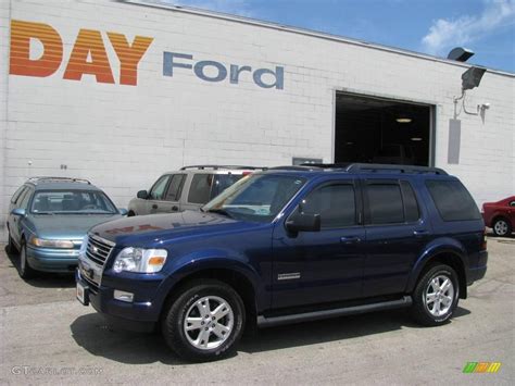 2008 Dark Blue Pearl Metallic Ford Explorer Xlt 4x4 12508458 Photo 2 Car