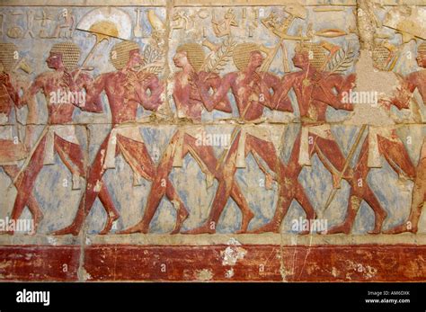 Hieroglyph Detail Hatshepsut Temple Egypt North Africa Stock Photo Alamy