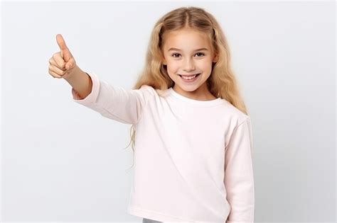 Das Strahlende Kleine Blonde Verspielte M Dchen Bereitet Sich In Der Fingerpistolen Pose Auf