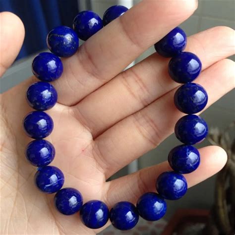 Fashion Stretch Bracelets For Women Charm Genuine Blue Lapis Lazuli