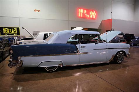 2016 Las Vegas Super Show Two Tone Blue 1955 Chevy Bel Air Lowrider