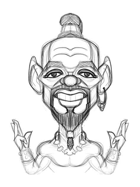 Will Smith The Genie Aladdin 2019 Vector Caricature on Behance