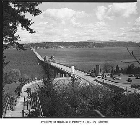 Lake Washington floating bridge, Seattle, April 1, 1945 :: Museum of ...