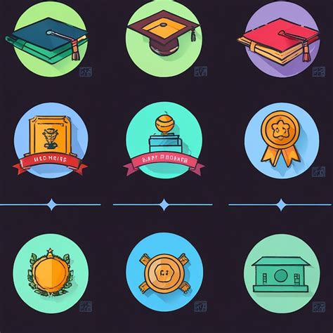 A Set Of Scholarship Vector Icon Illustration Collections Of Scolarship