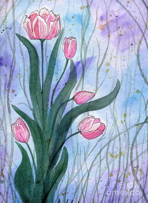 Farm Fresh Tulips Painting By Norma Appleton Fine Art America