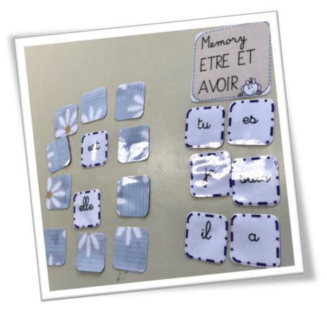 Cartes Pinces Et Memory Conjugaison Des Verbes Avoir Et Tre Bout