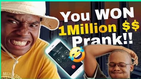 Calling Randomly People Telling Them They Have Won 1million Prank 🤣😂🇿🇦